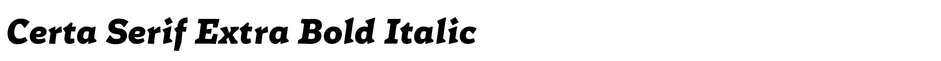 Certa Serif Extra Bold Italic